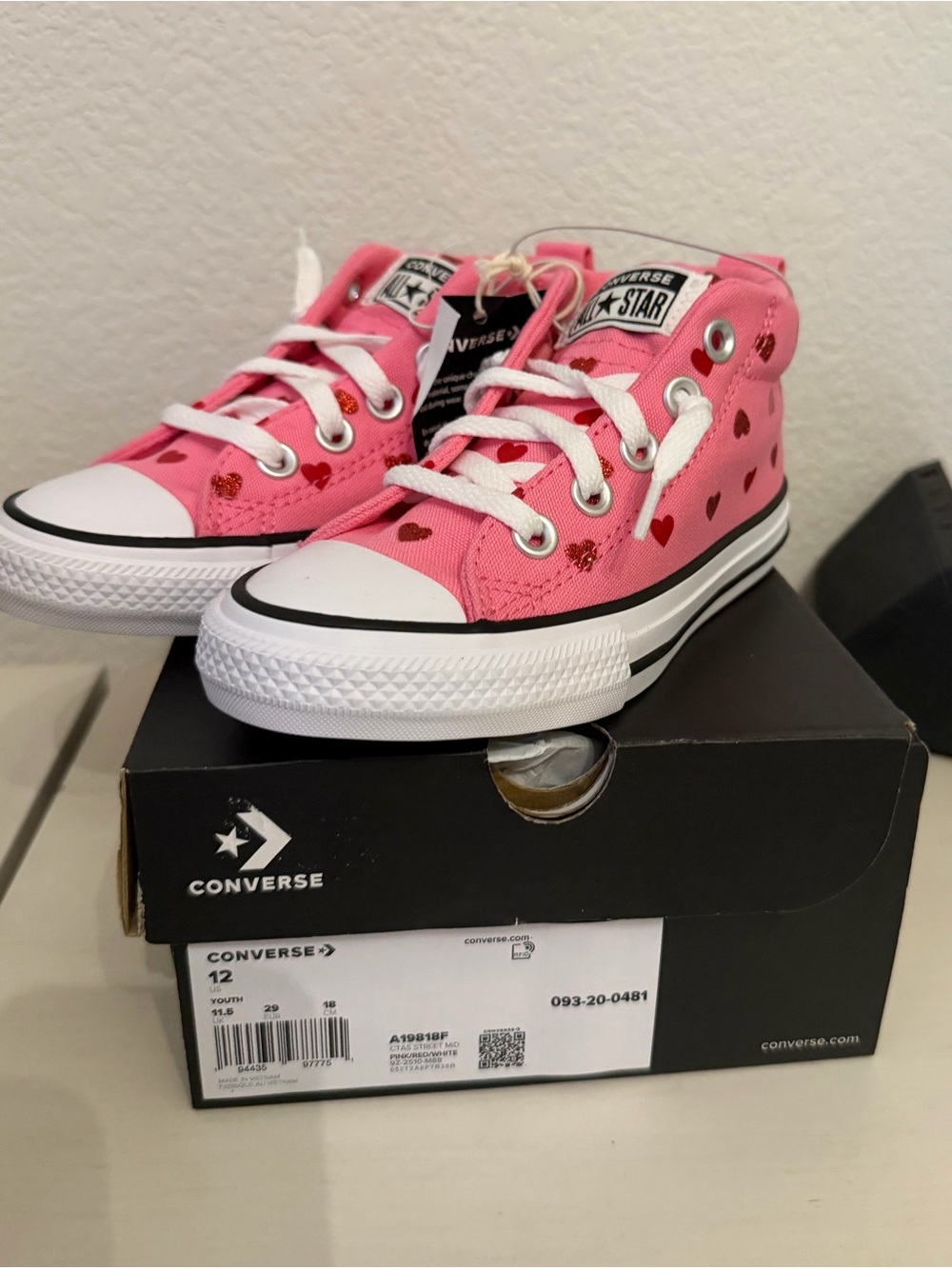 Kids Pink Converse Shoes (nwt)